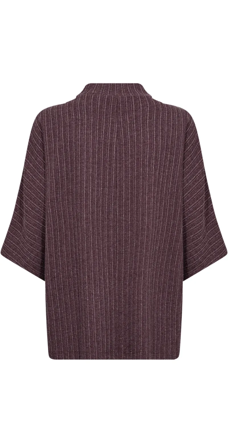Ghita bluse med høj hals blomme