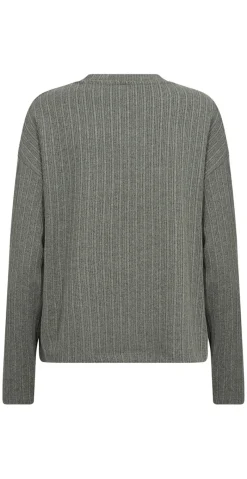 Ghita bluse med v-hals khaki
