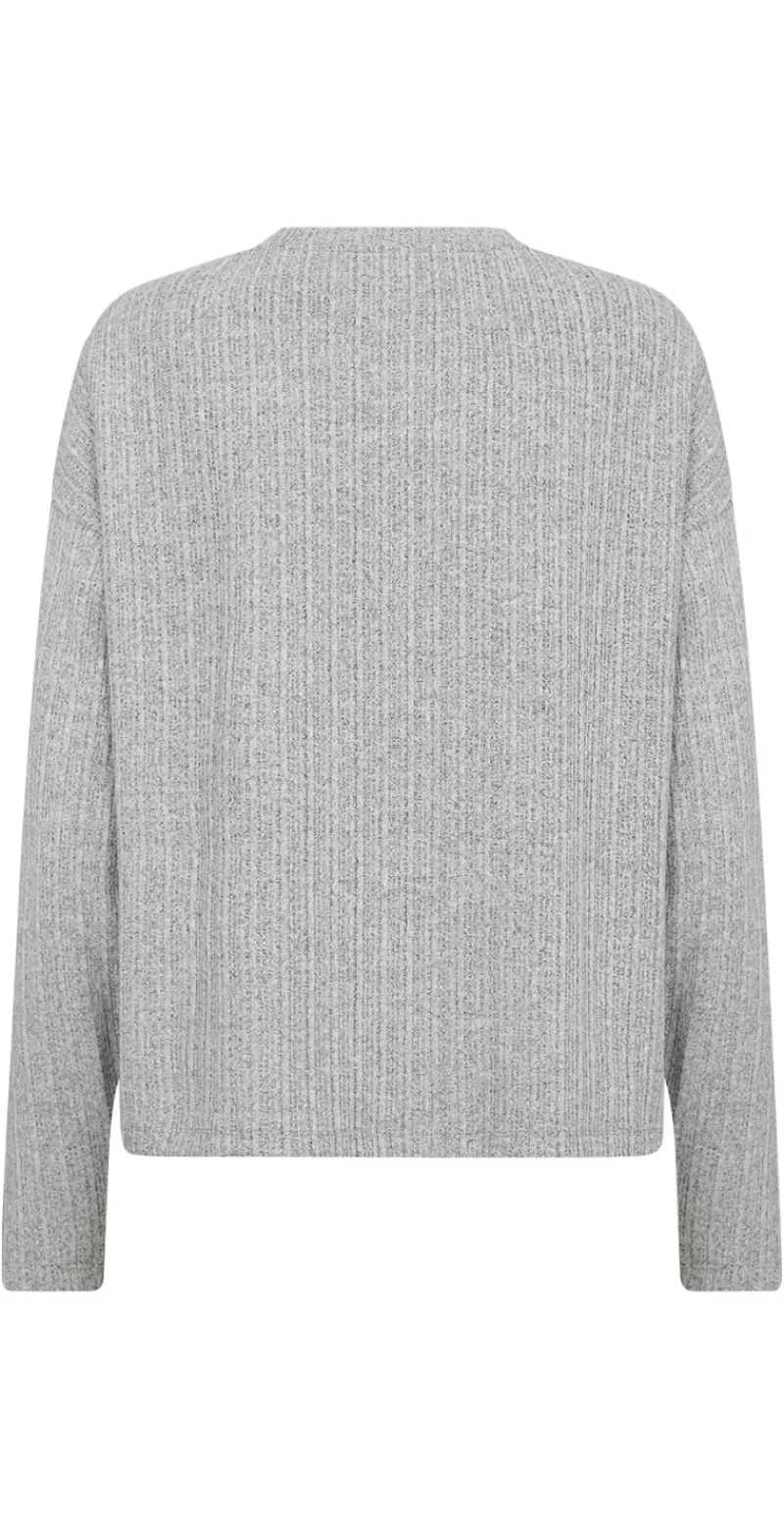 Ghita bluse med v-hals lysgrå