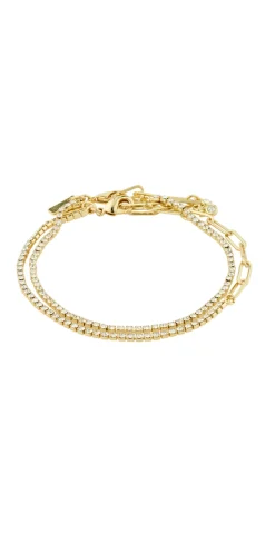 Guldbelagt armbånd med Preciosa krystaller