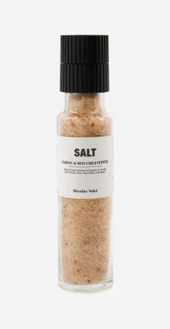 Havsalt med tørret hvidløg og rød chili