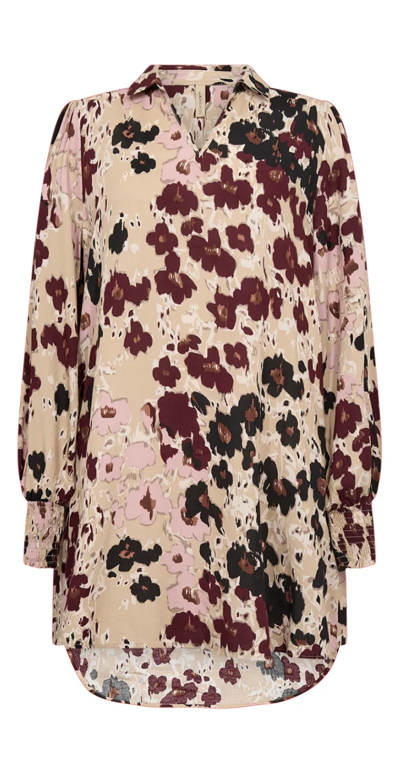 Irena tunika med blomsterprint blomme