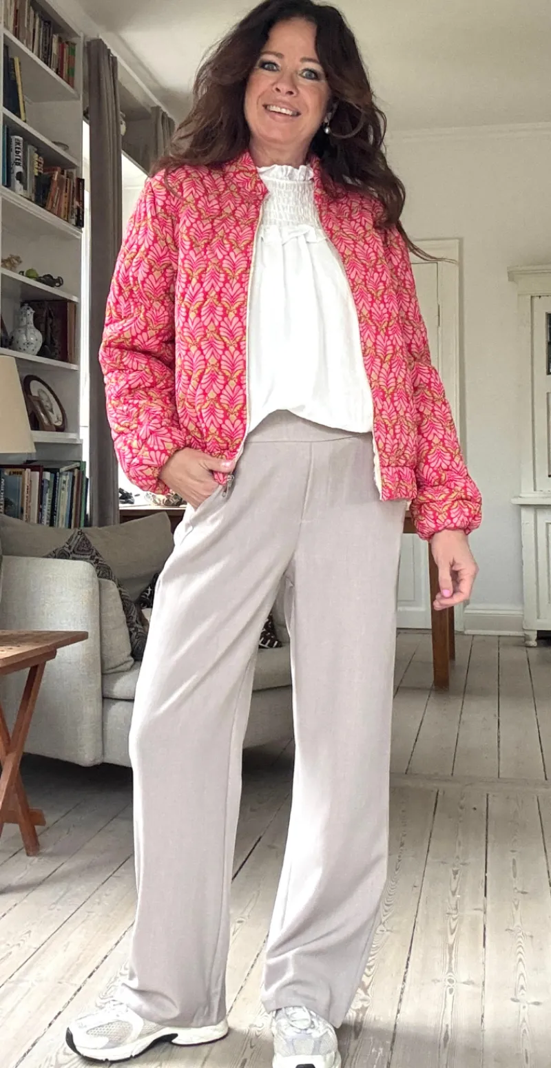 Iris habitbukser med elastik taupe LikeLondon