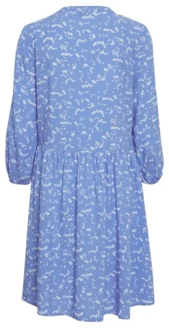 Joella kjole med knapstolpe ultramarine mix