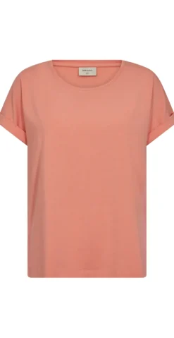 Joke bluse med opsmøg burnt coral