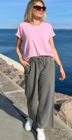 Joke bluse med opsmøg lilac sachet