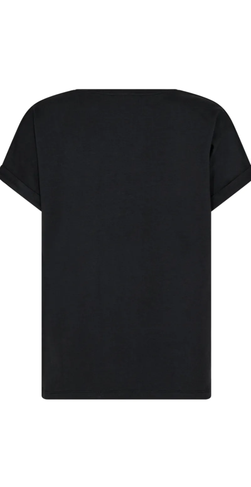 Joke bluse med opsmøg sort