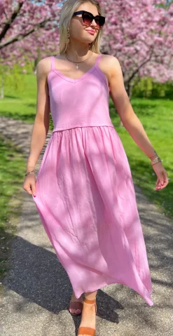 Kajsa kjole med overdel i rib pink LikeLondon
