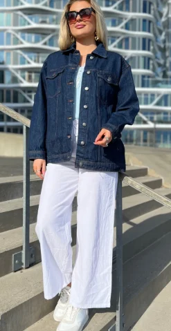Kalo oversize denim jakke dark blue