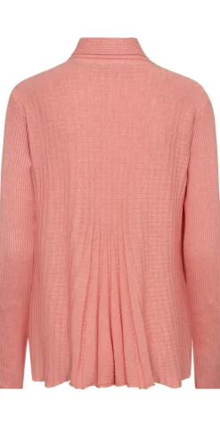 Kort claudisse cardigan burnt coral melange