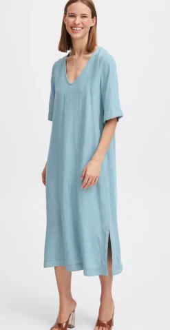 Lana kjole light blue denim