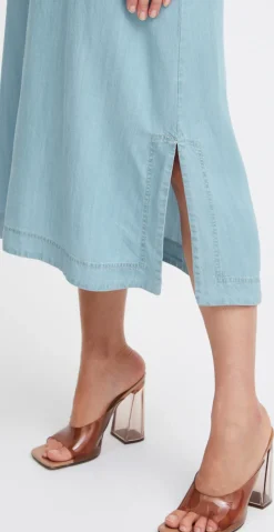 Lana kjole light blue denim