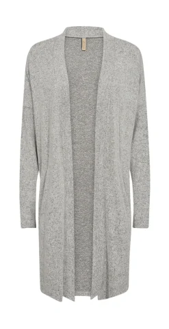 Lang cardigan lysgrå