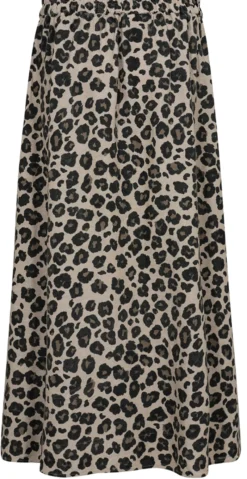 Lavisco hørnederdel med leopardprint sand melange w. black