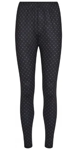 Leggings med print sort