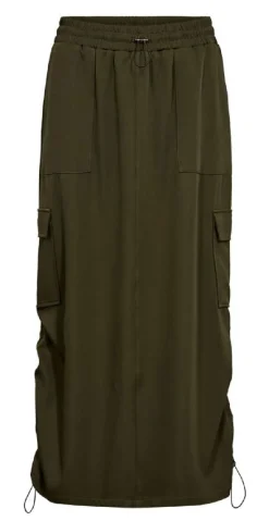 Lilea - cargo nederdel olive night