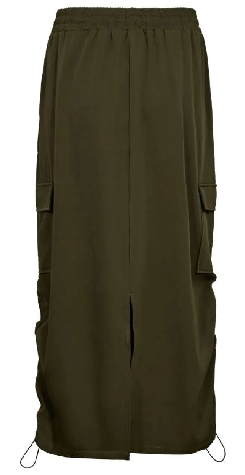 Lilea - cargo nederdel olive night