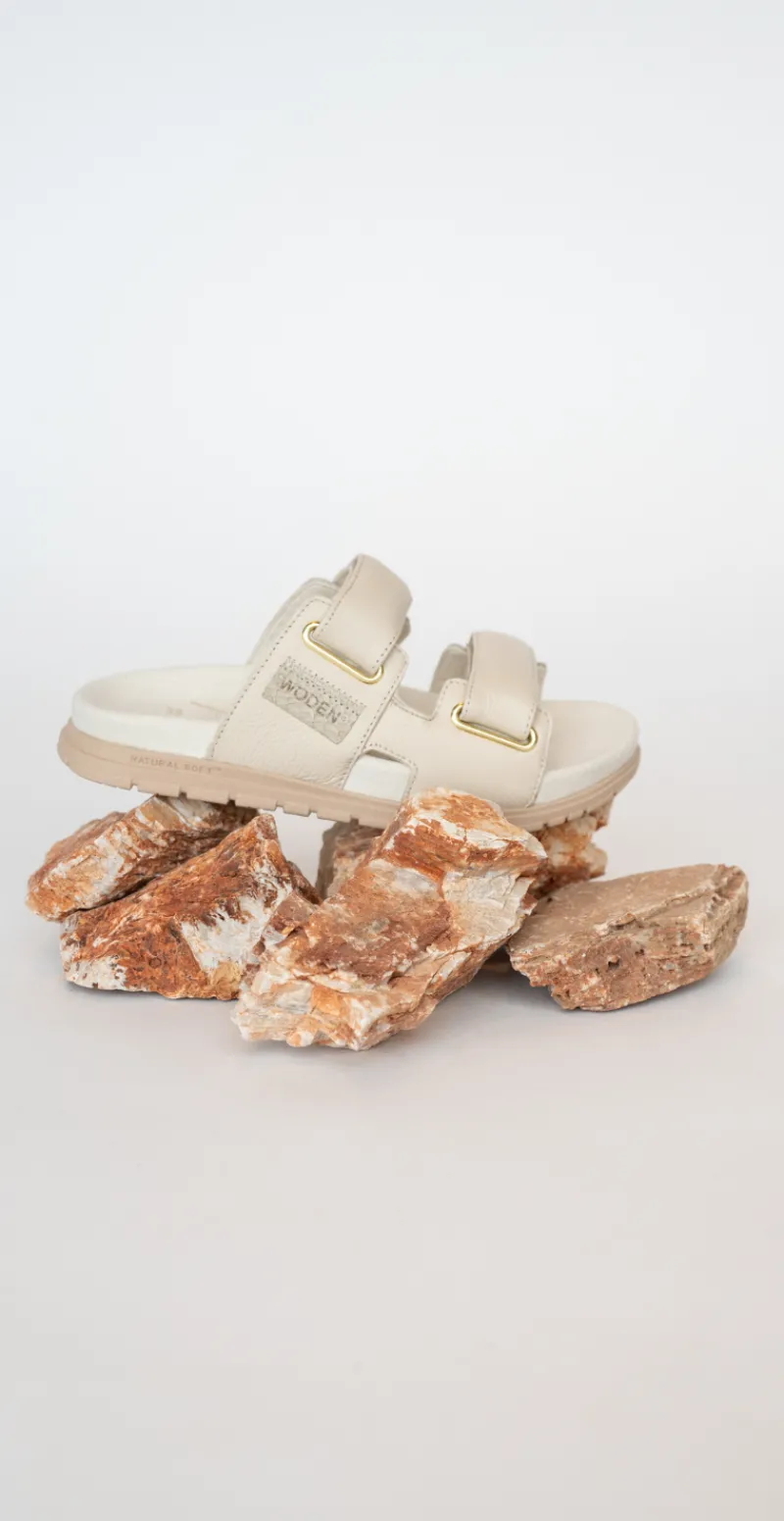 Lisa læder sandaler ivory