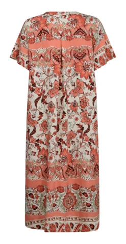 Lissa kjole coral blush w. hot coral