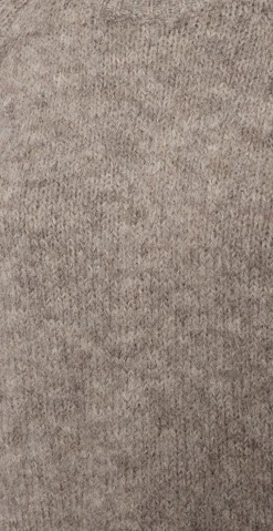 Lullo strik med 3/4 ærmer desert taupe melange