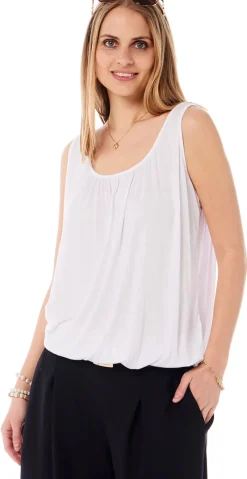 Lulu ensfarvet top hvid LikeLondon