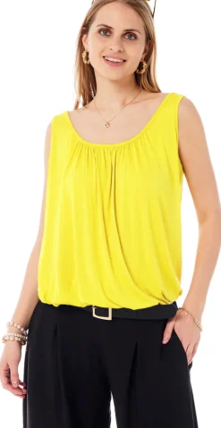 Lulu ensfarvet top sun LikeLondon