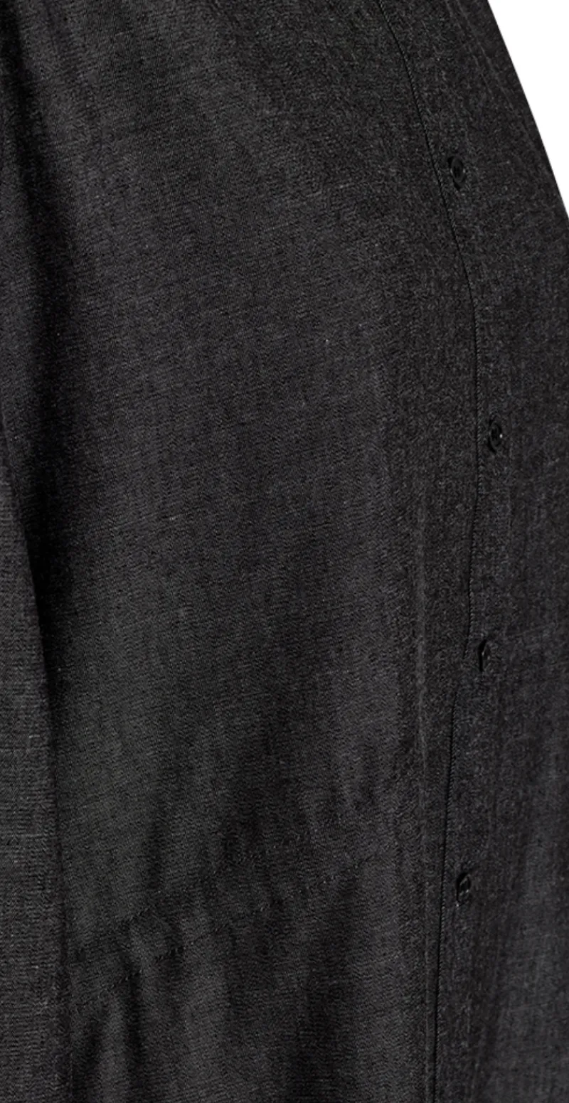 Malay denim kjole med elastik detalje sort