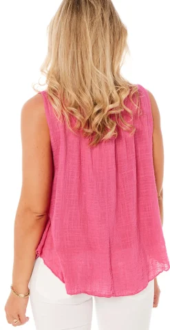 Marie top med struktur pink Likelondon