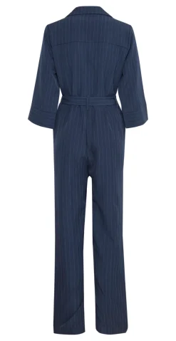 Midde jumpsuit navy pinstripe mix