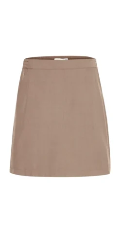 Midde kort nederdel walnut