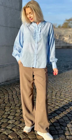Midde pants walnut melange