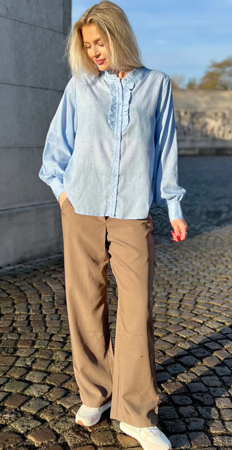 Midde pants walnut melange
