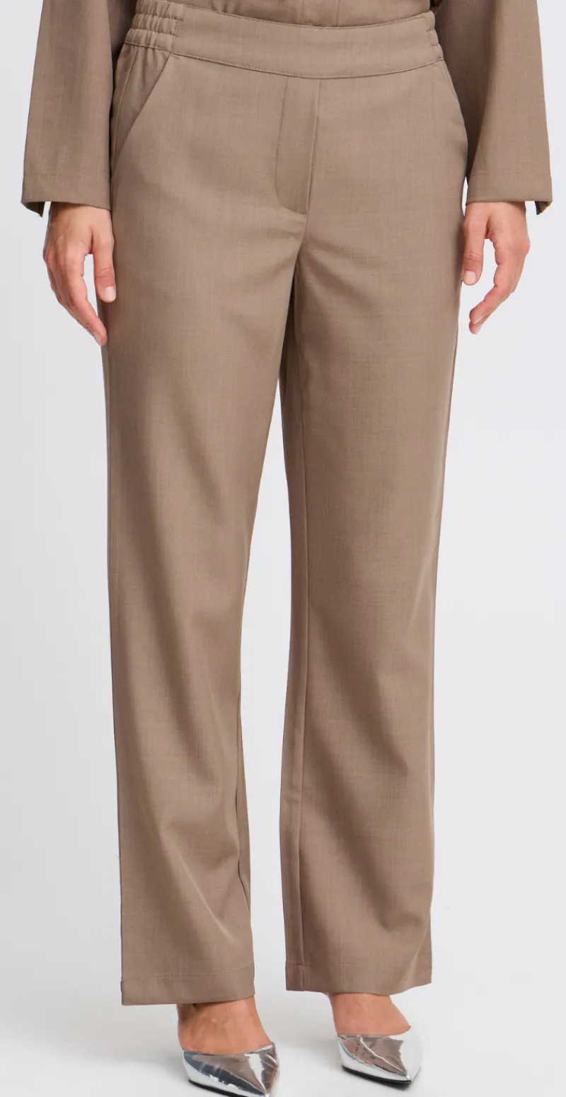 Midde pants walnut melange
