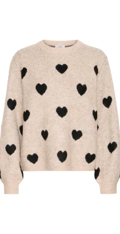 Minya strik med hjerter black mix