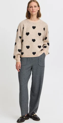 Minya strik med hjerter black mix