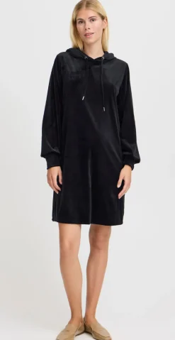 Mitza hoodie kjole sort