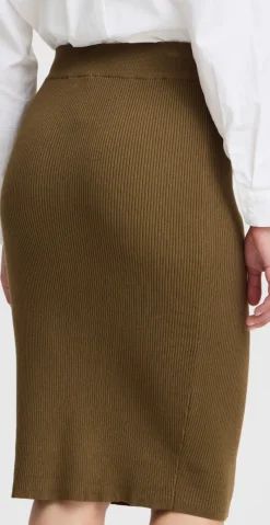 Morla pencil skirt oliven