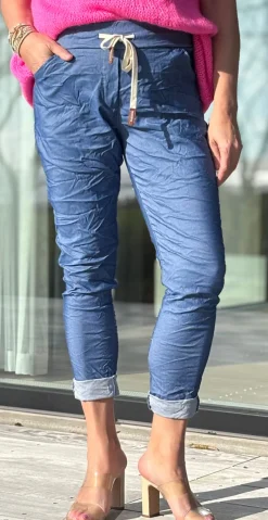 Nora buks med elastik og snørre denim LikeLondon