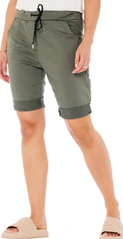 Nora shorts m. stræk og snøre army LikeLondon