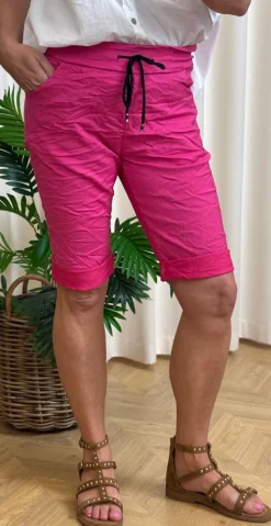 Nora shorts m. stræk og snøre pink Likelondon