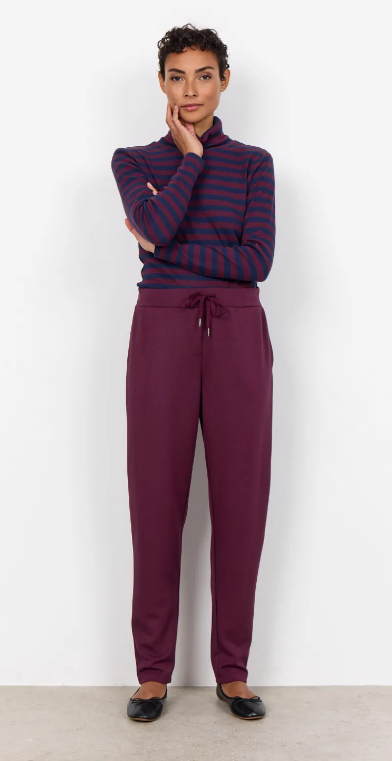 Nynne sweatpants med bindebånd bordeaux