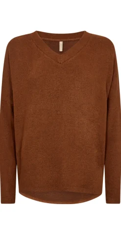 Olivia bluse med v-udskæring okker