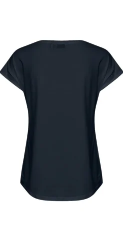 Pamila ensfarvet t-shirt navy