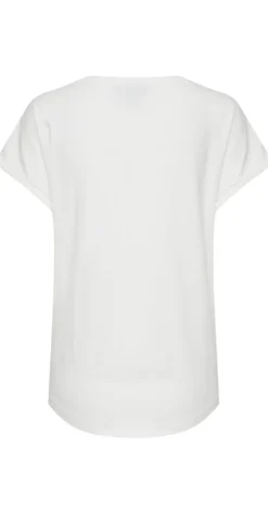 Pamila ensfarvet t-shirt offwhite