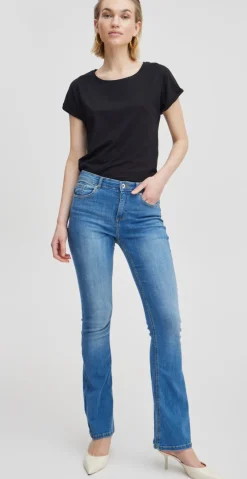 Pamila ensfarvet t-shirt sort