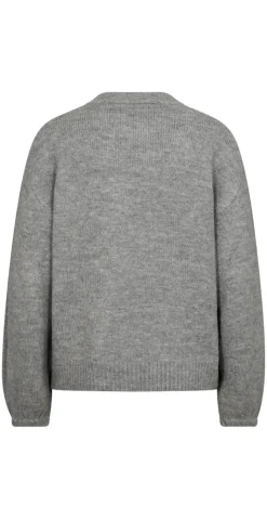 Pearl uld-pullover med perler grå