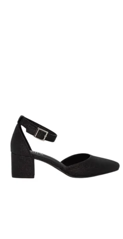 Pumps med glitter sort