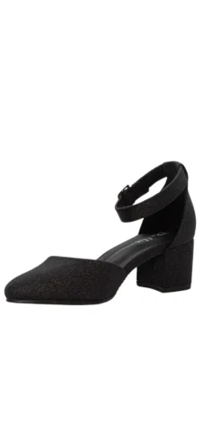 Pumps med glitter sort