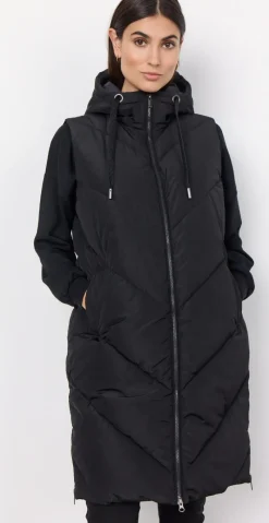 Quiltet vest sort