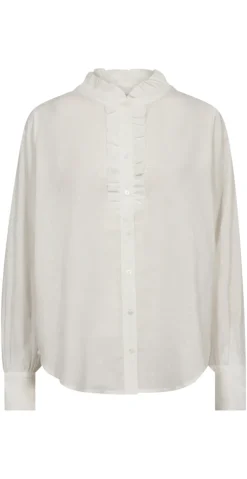Raya skjortebluse Off-White Melange